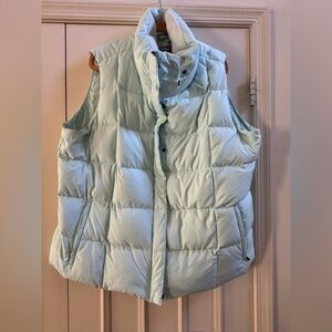 Eddie Bauer Women's Light Mint Green Puffer Vest Size 3x